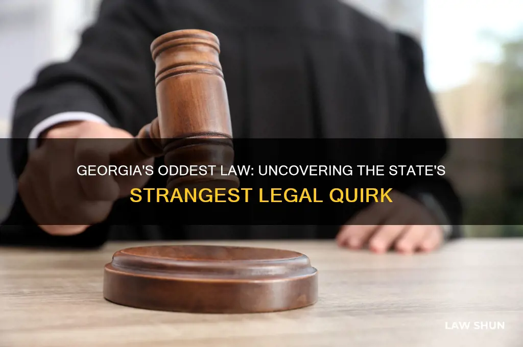 what is the weirdest law in georgia