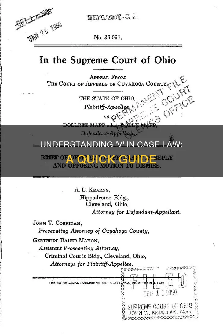 what is v in case law
