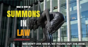 Understanding Writ of Summons: Legal Definition and Its Role in Court Proceedings