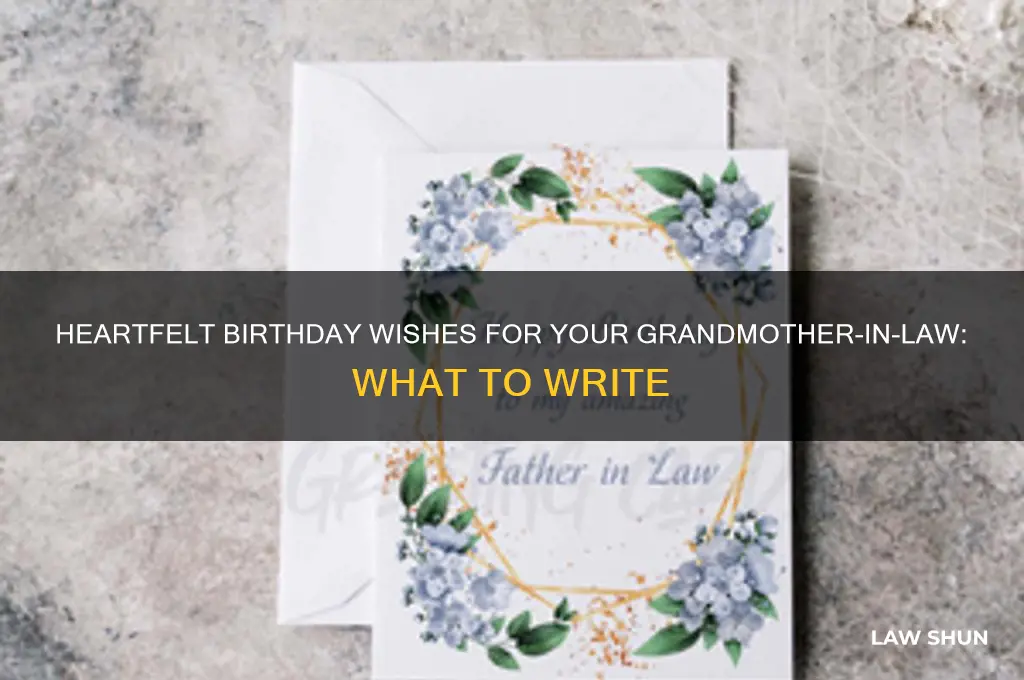 what it write in grandmother in laws birthday card