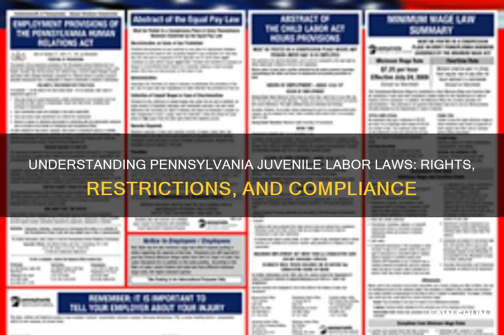 what ius pa juvenile labor laws