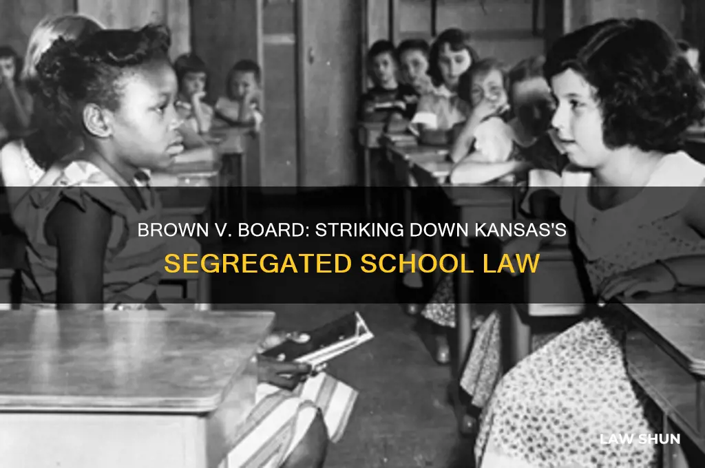 what kansas law did the brown plaintiffs want struck down