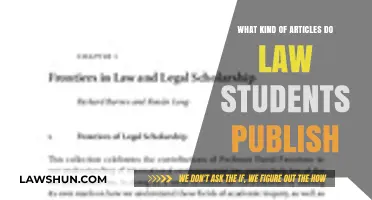 Exploring Legal Scholarship: Types of Articles Law Students Publish