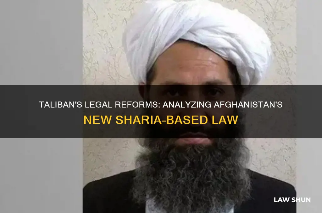 what kind of law did the taliban introduce in afghanistan