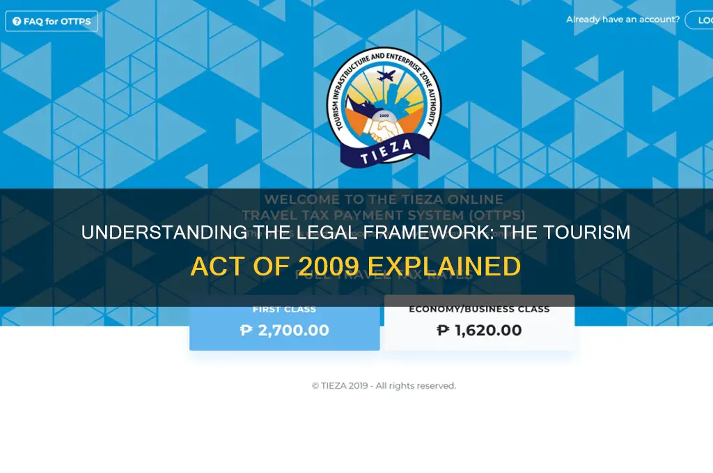 what kind of law is tourism act of 2009