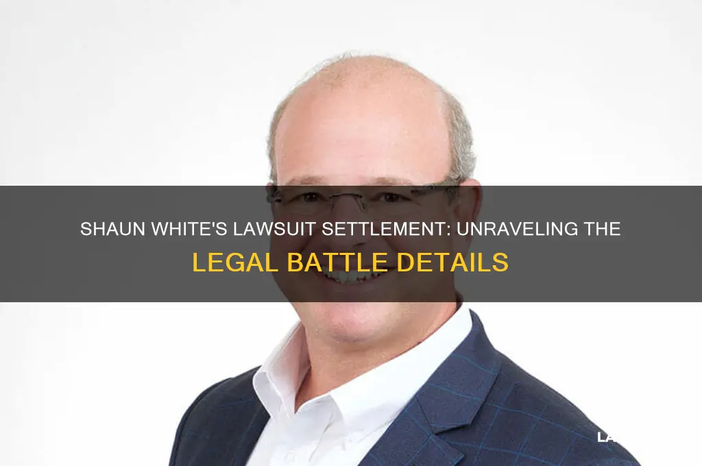 what kind of law suit did snowboarder shaun white settlement