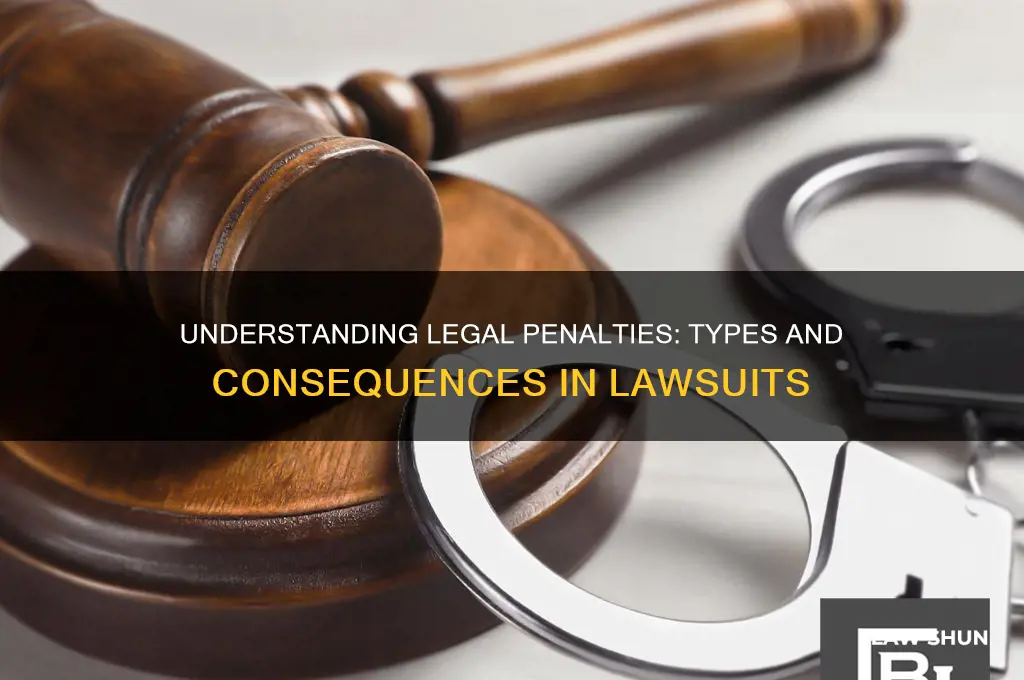 what kind of penatlies in law suits