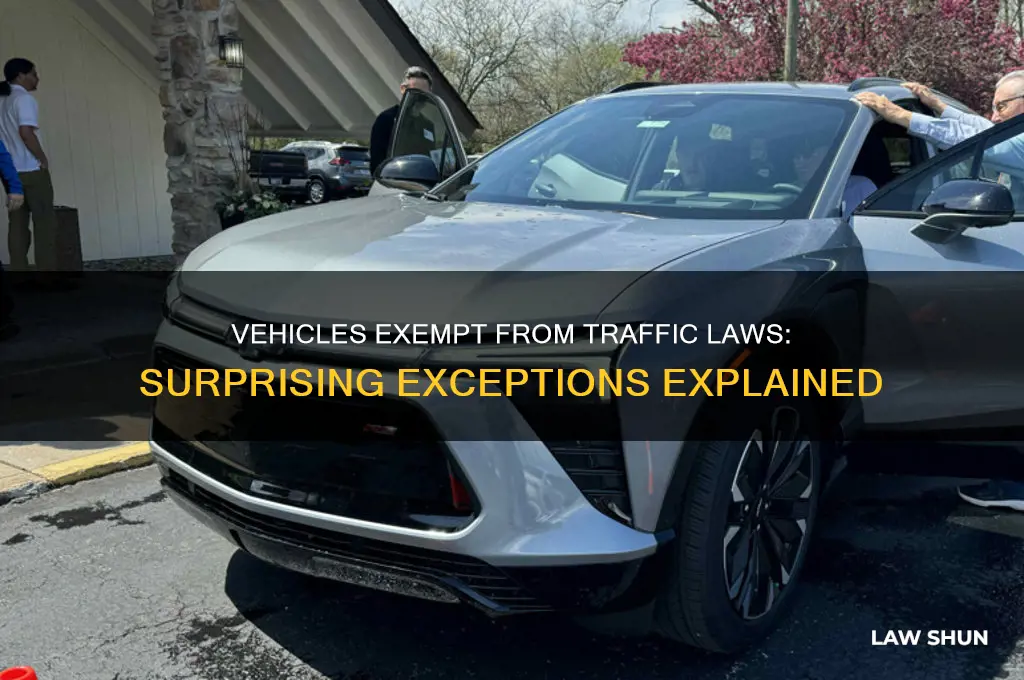 what kinds of vehicles are exempt from obeying traffic laws