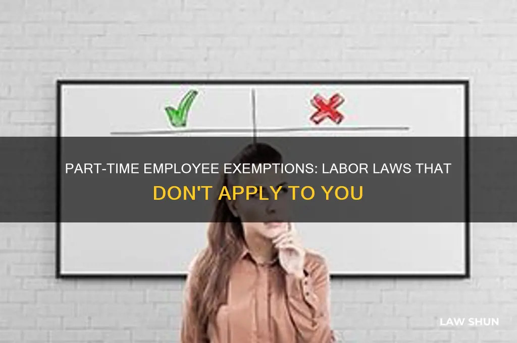 what labor laws are part-time employees exempt from
