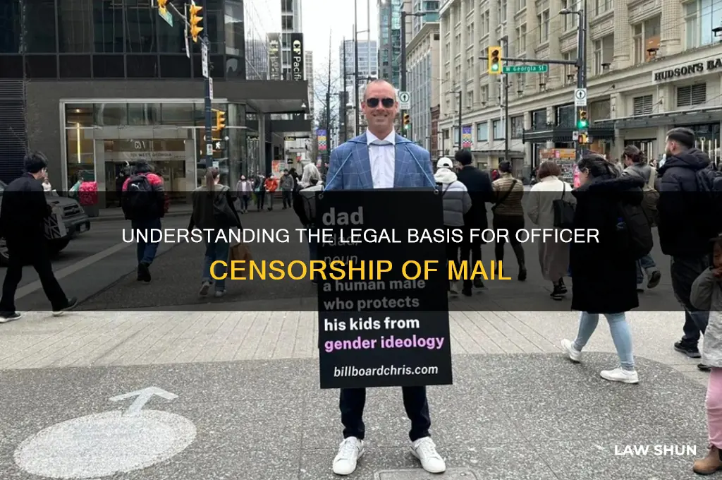 what law allows officers to censor letters