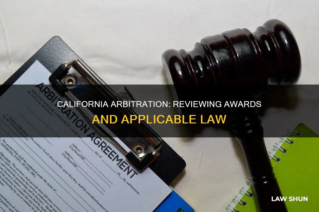 what law applies review of arbitration award california