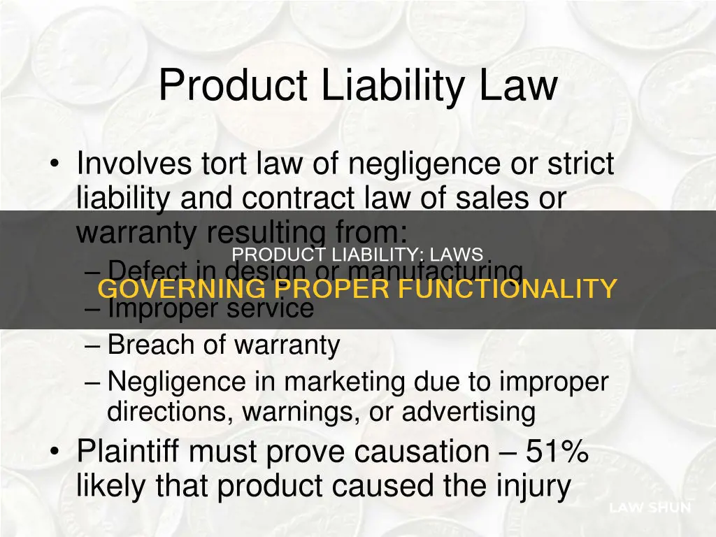 what law applies to a product working properly