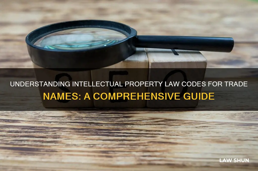 what law code for intelectual property under trade name