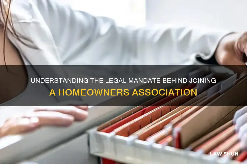 what law compels people to join an hoa