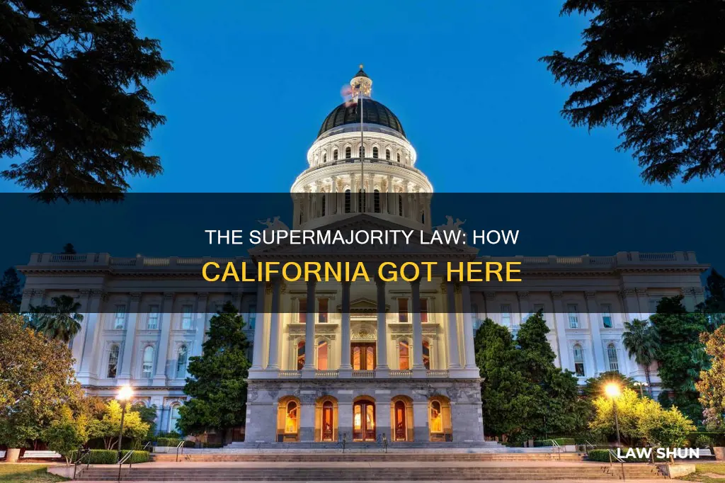 what law created supermajority in ca