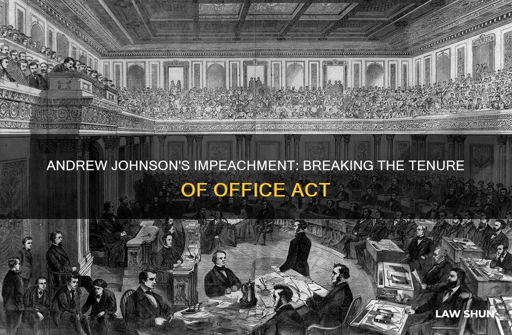 what law did andrew johnson break to get impeached