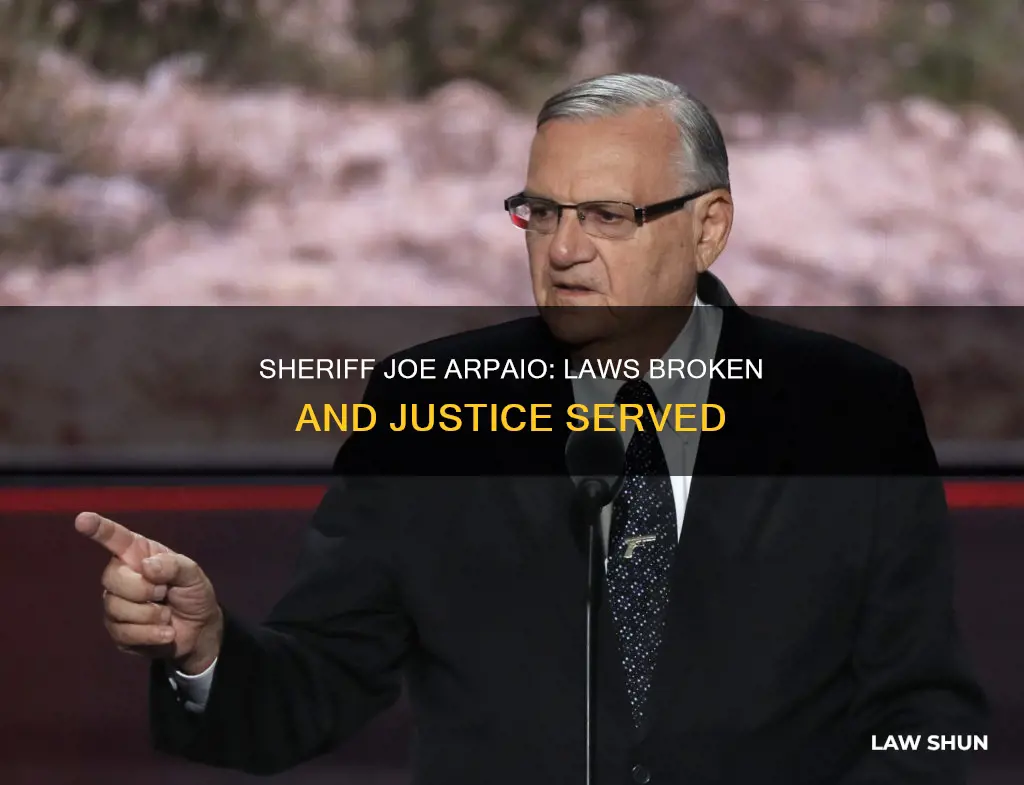 what law did arpaio break