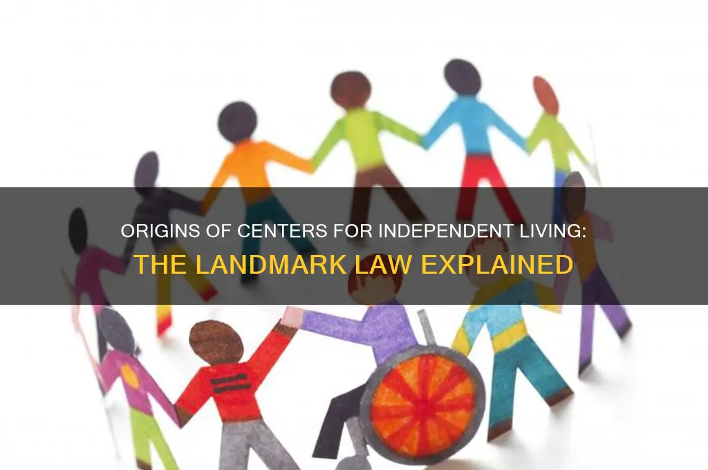 what law did centers for independent living come from