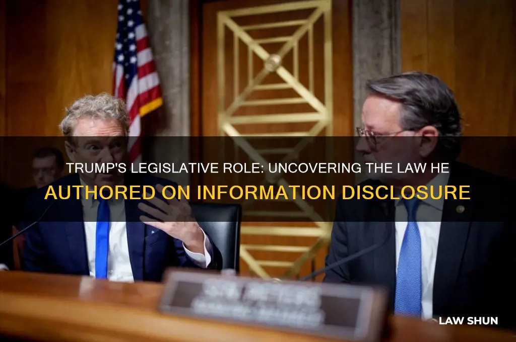 what law did donald trump write giving information