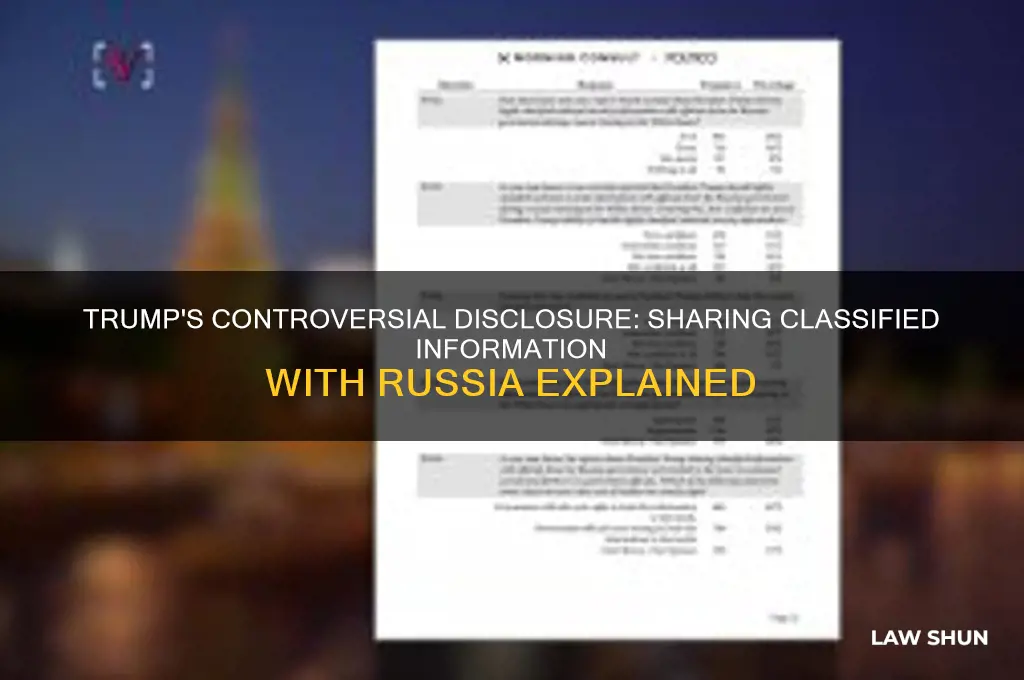 what law did donald trump write giving informationto the russians