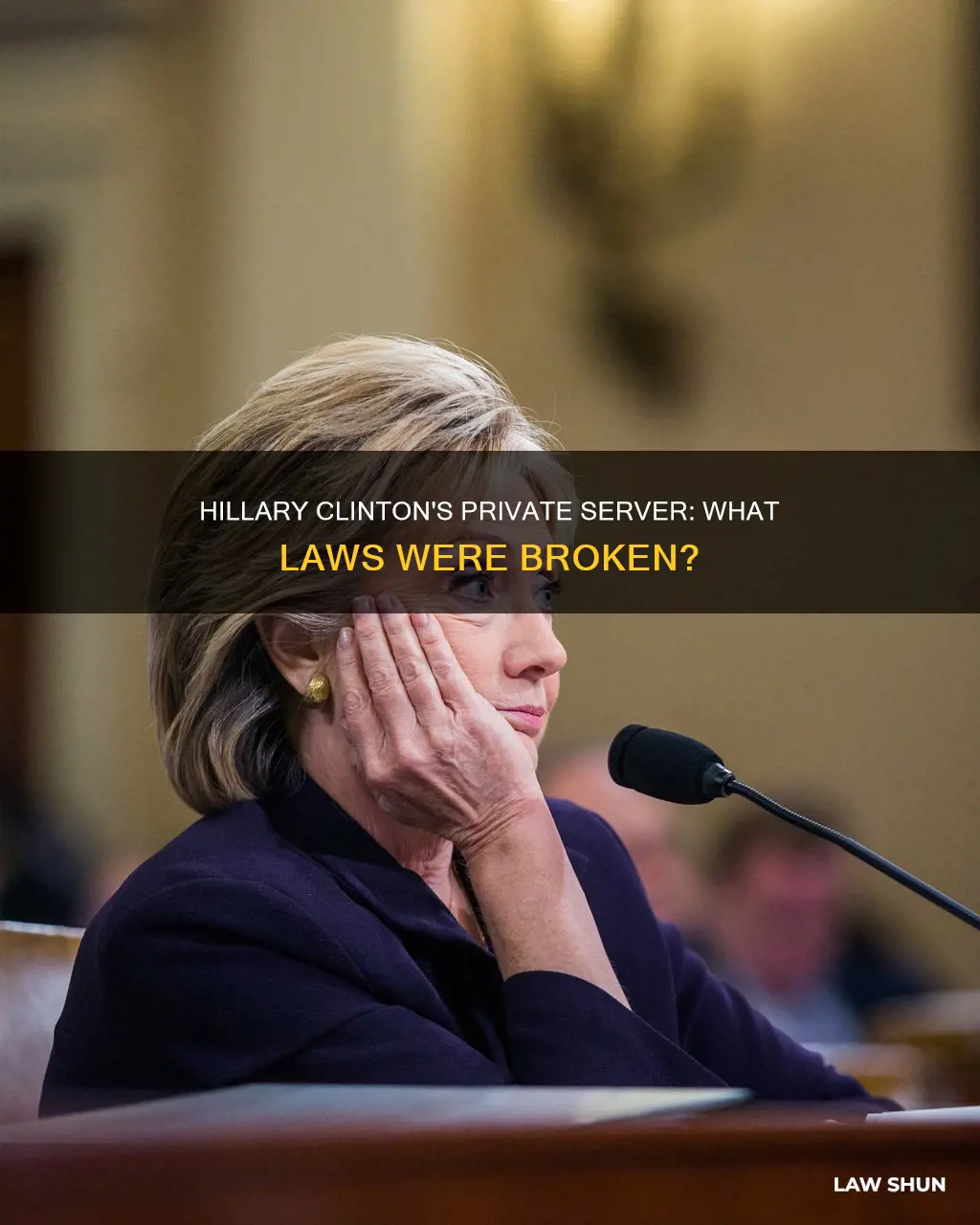 what law did hillary break with her servers