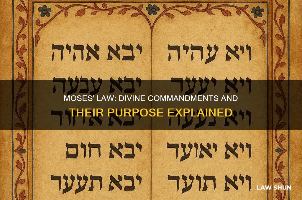 what law did moses give and why was it given