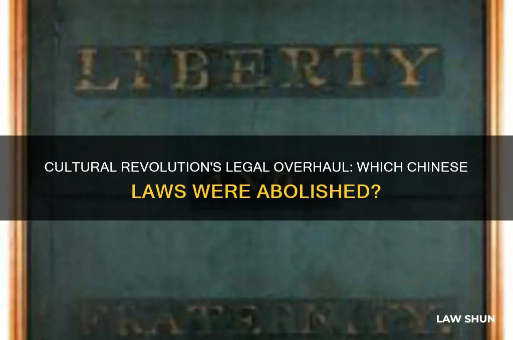 what law did the chinese cultural revolution do away with