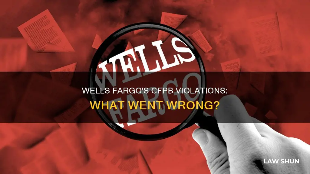 what law did wells fargo break cfpb