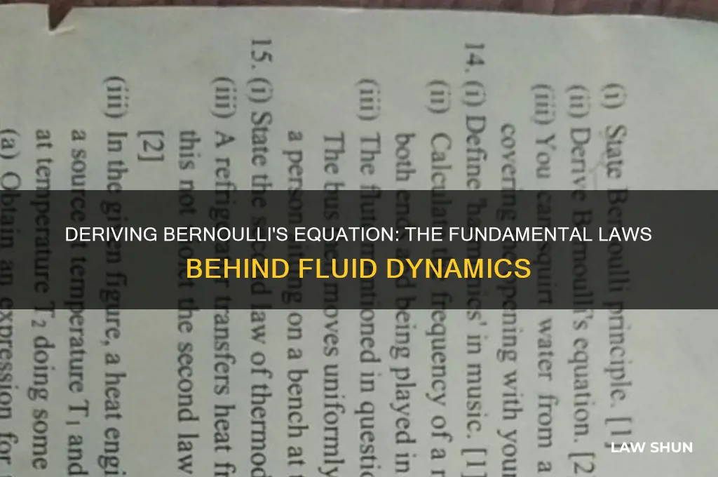 what law do we derive bernoulli