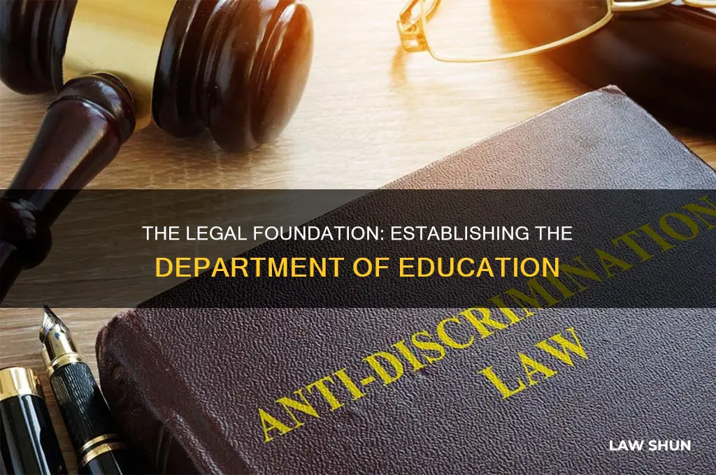 what law establish the creation of the department of education