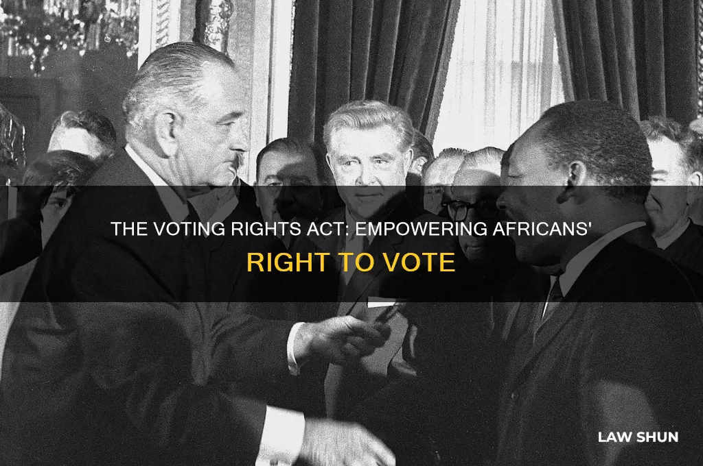 what law gave africans the freedom to vote