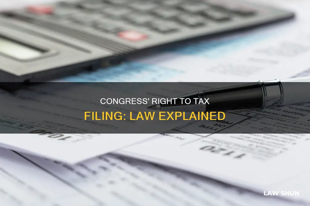 what law gives congress the right to anyone tax filing