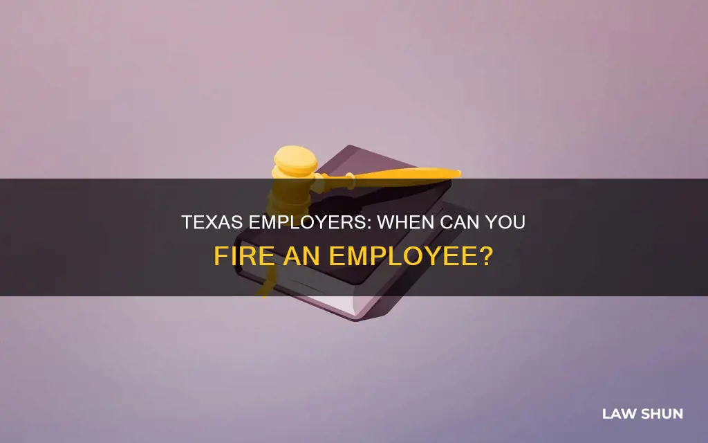 what law in texas can an employer fire an employee