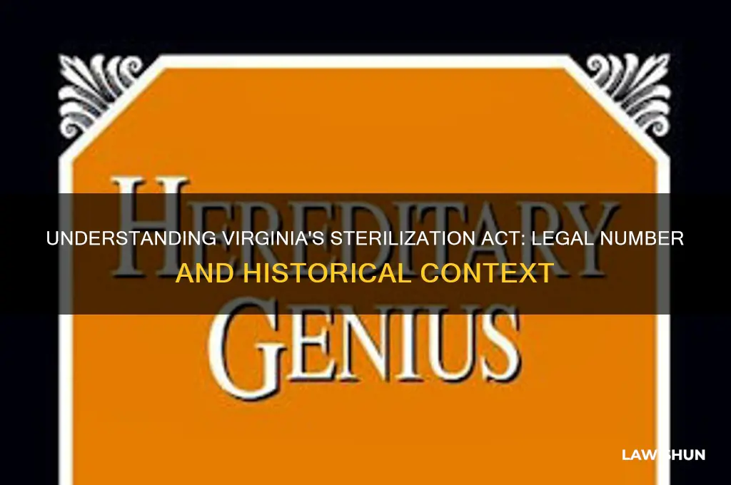 what law number is the virginia sterilizaion act