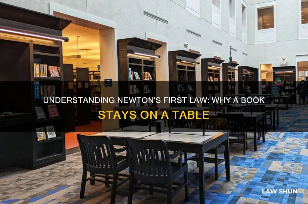 what law of motion is a book on a table