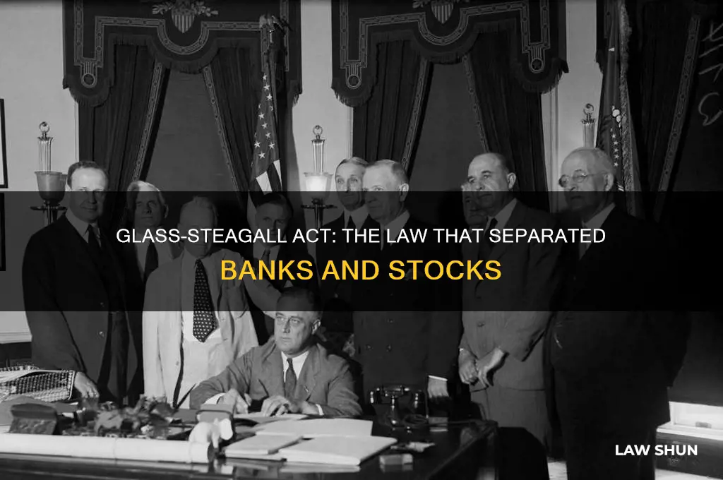 what law prevented banks from engaging in the stock market