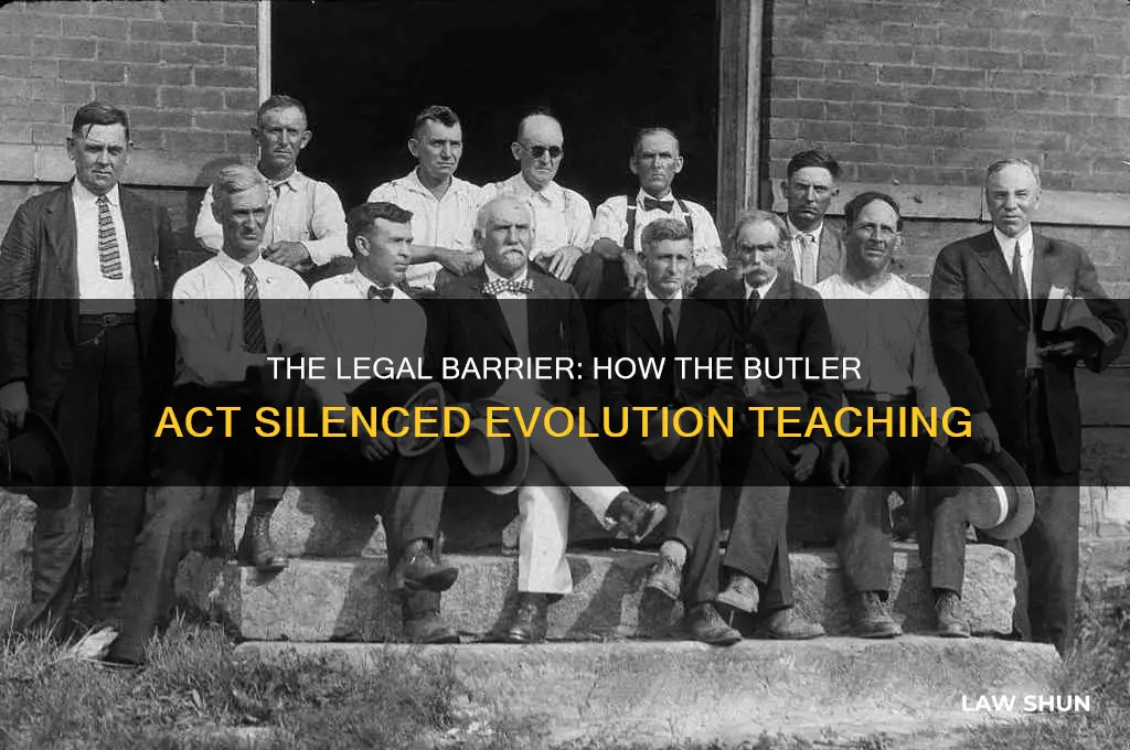 what law prevented teachers from teaching the theory of evolutiojn