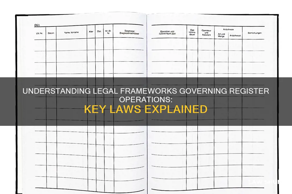 what law relates to register operations