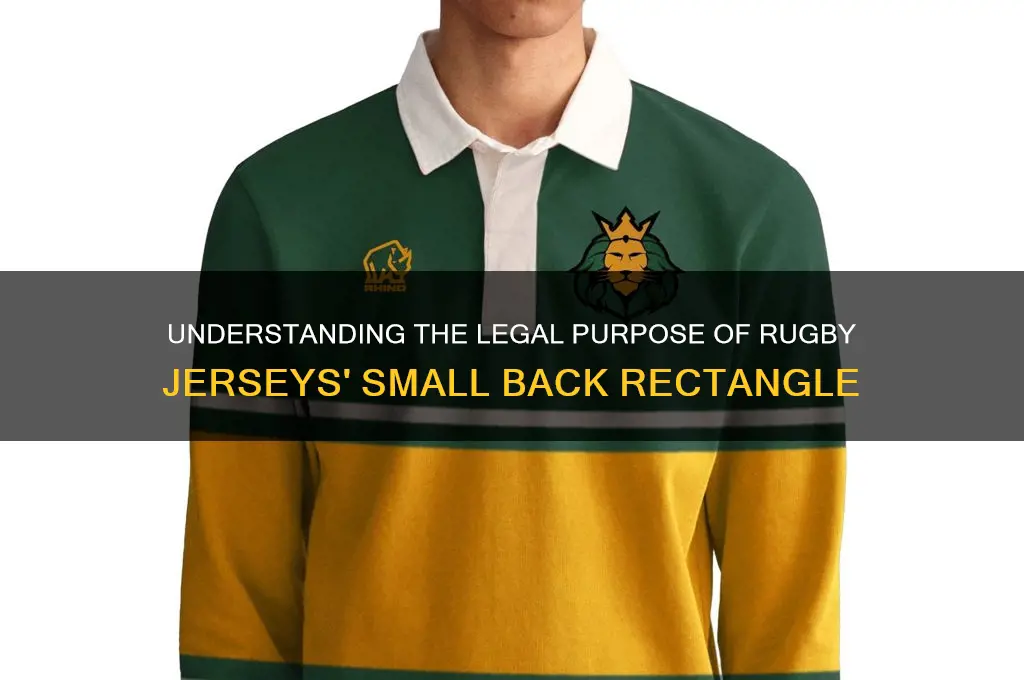 what law small rectangle on the back of rugby jerseys
