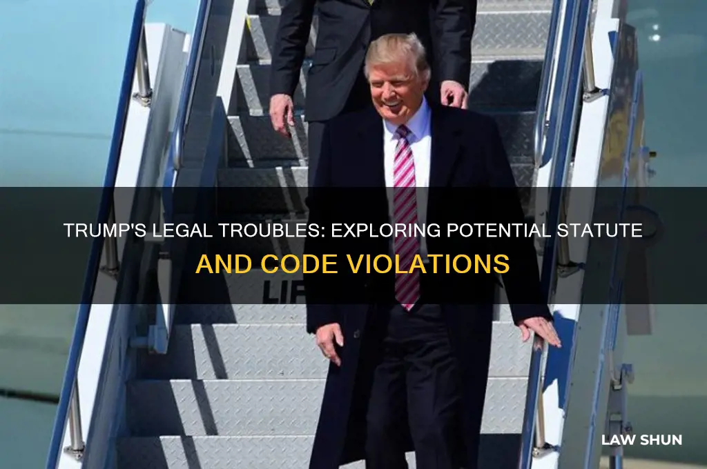 what law statute or code trump has broken