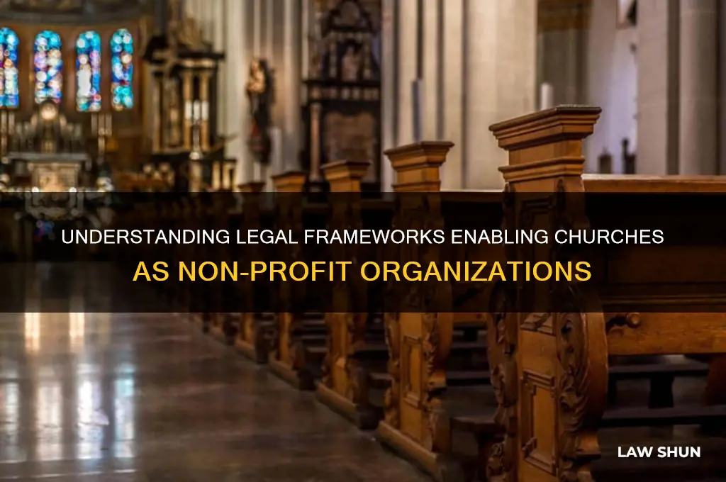 what laws allow a church to be a nopn-profit