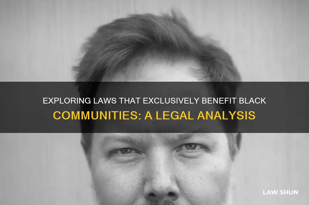 what laws benefit only blakc people