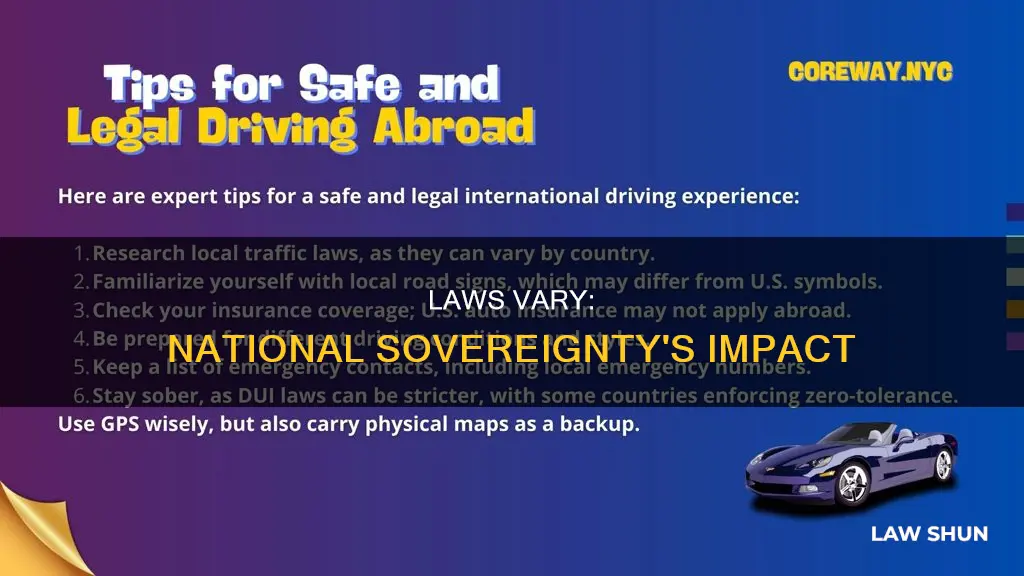 what laws can differ due to national sovereignty