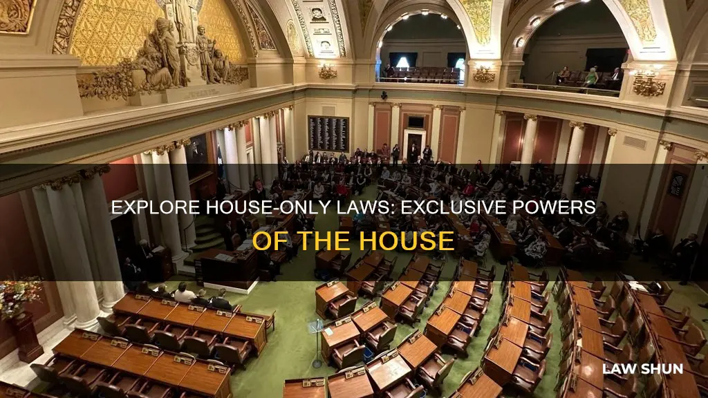 what laws can only the house of reps pass