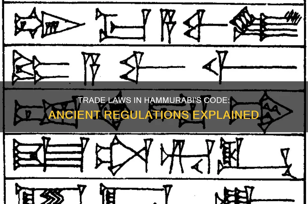 what laws concerning trade were included in hammurabi
