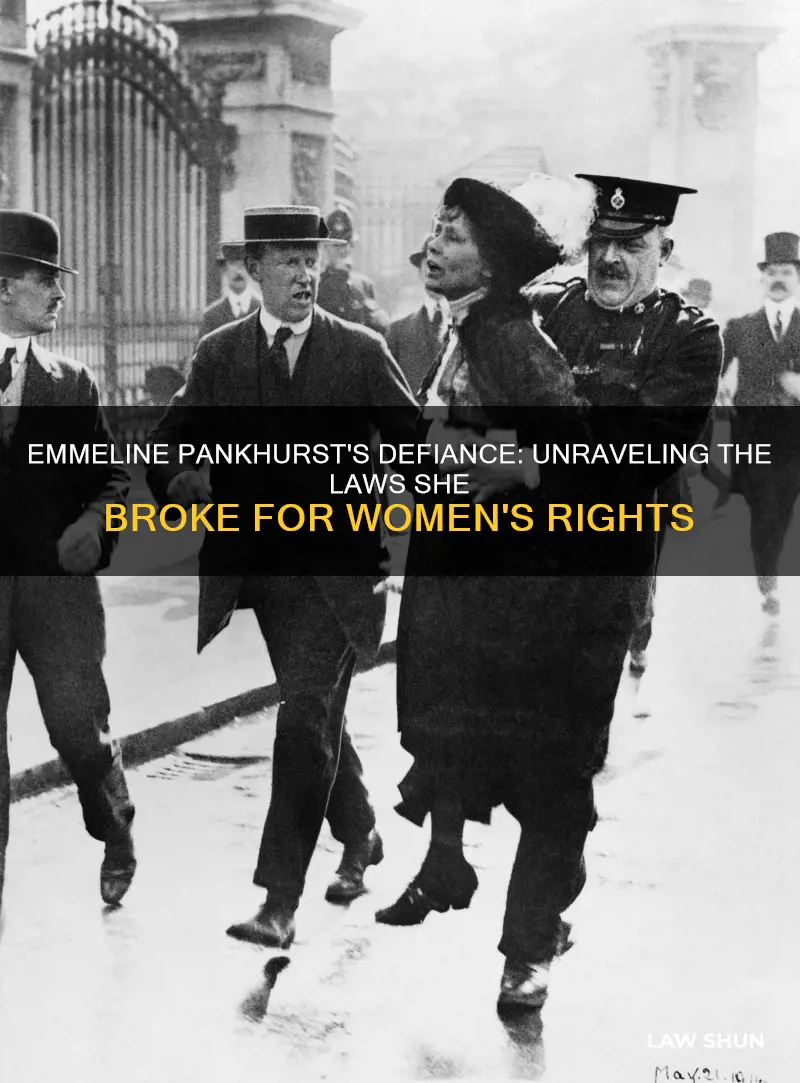 what laws did emmeline pankhurst break