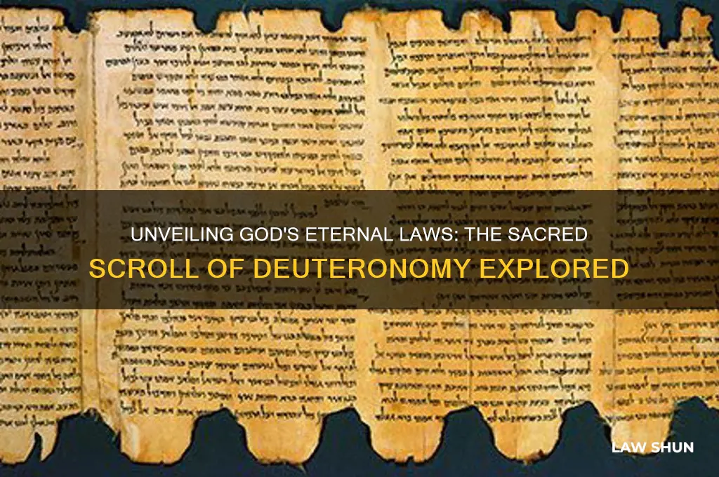 what laws did god write on the scroll in deutermonry
