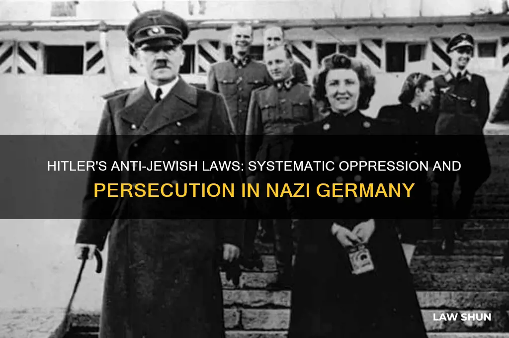 what laws did hitler put in place against the jews