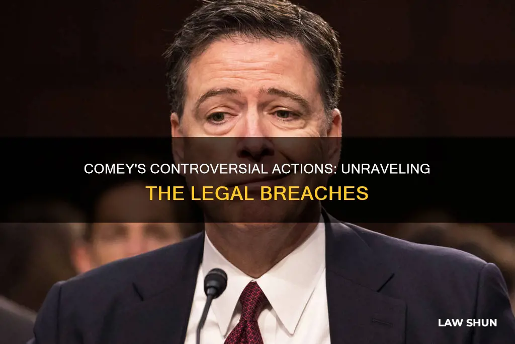 what laws did jim comey break