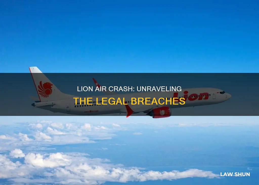 what laws did lion air break after the 737 crash